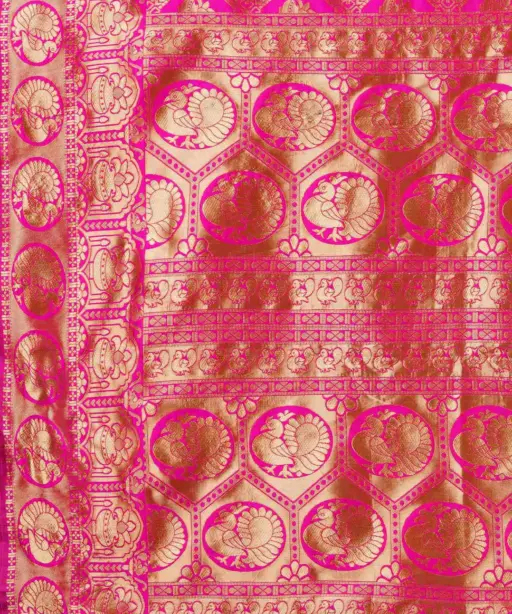 Sm 9017 Gajri Silk Woven Work Saree Collection