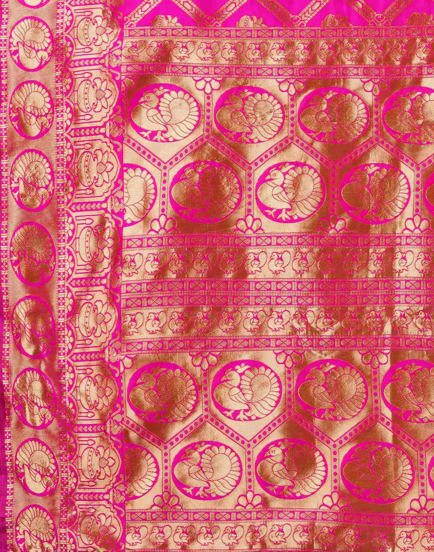 Sm 9017 Gajri Silk Woven Work Saree Collection