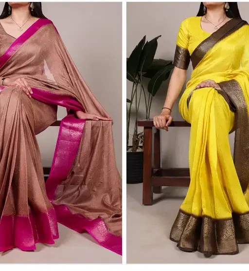 Taraa L 7910 Nx Marsh Mello Zari Worked Casual Wear Saree