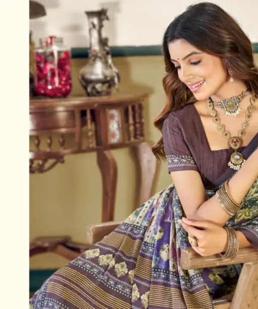 Vipul Antique Royal Vol 27 Silk Printed Traditional Wear Saree Collection