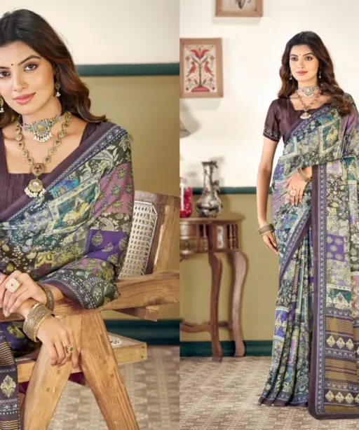 Vipul Antique Royal Vol 27 Silk Printed Traditional Wear Saree Collection