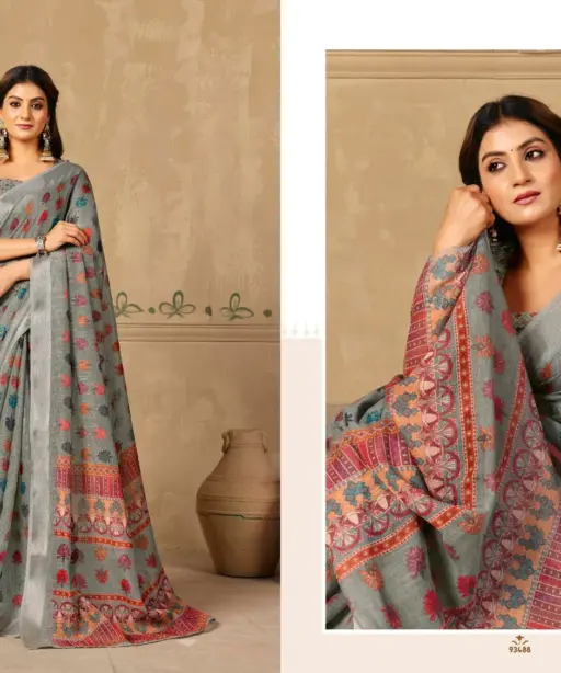 Vipul Rachna Vol 5 Linen Casual Wear Saree Collection