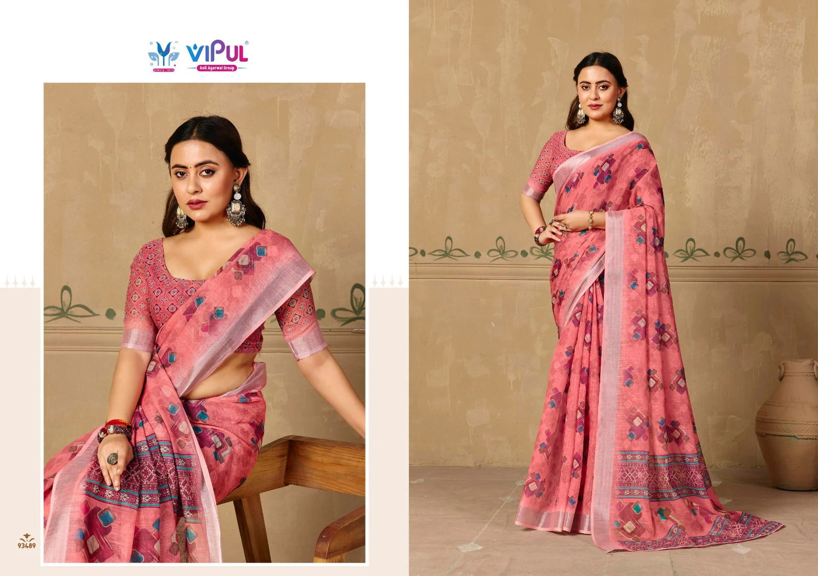 Vipul Rachna Vol 5 Linen Casual Wear Saree Collection