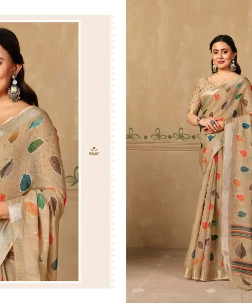 Vipul Rachna Vol 5 Linen Casual Wear Saree Collection