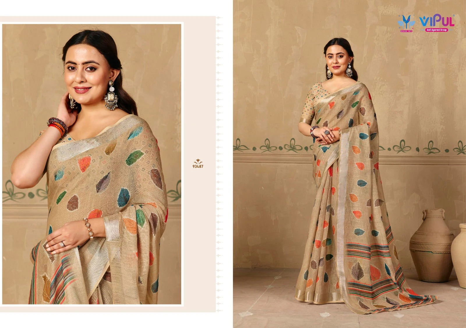 Vipul Rachna Vol 5 Linen Casual Wear Saree Collection