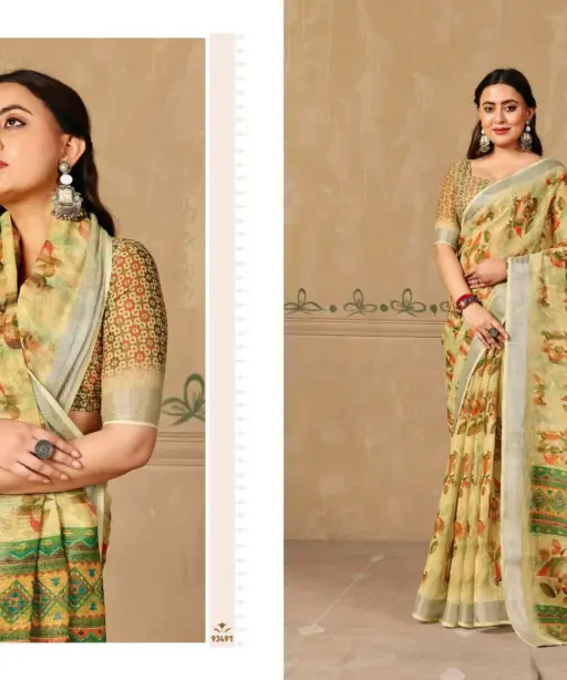 Vipul Rachna Vol 5 Linen Casual Wear Saree Collection