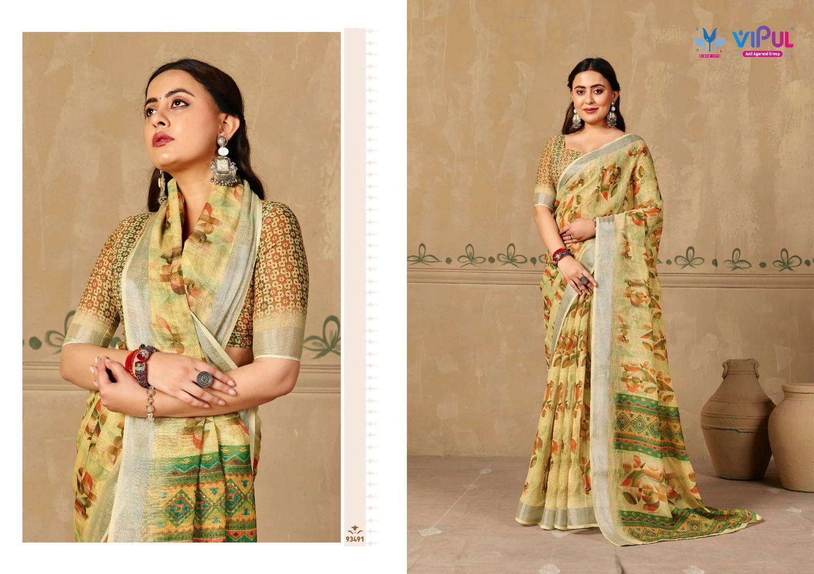 Vipul Rachna Vol 5 Linen Casual Wear Saree Collection