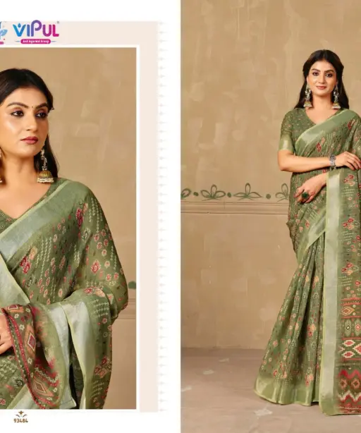 Vipul Rachna Vol 5 Linen Casual Wear Saree Collection