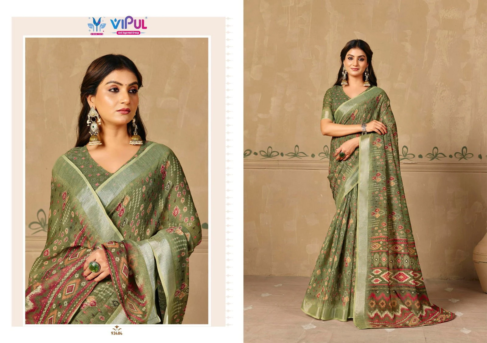 Vipul Rachna Vol 5 Linen Casual Wear Saree Collection
