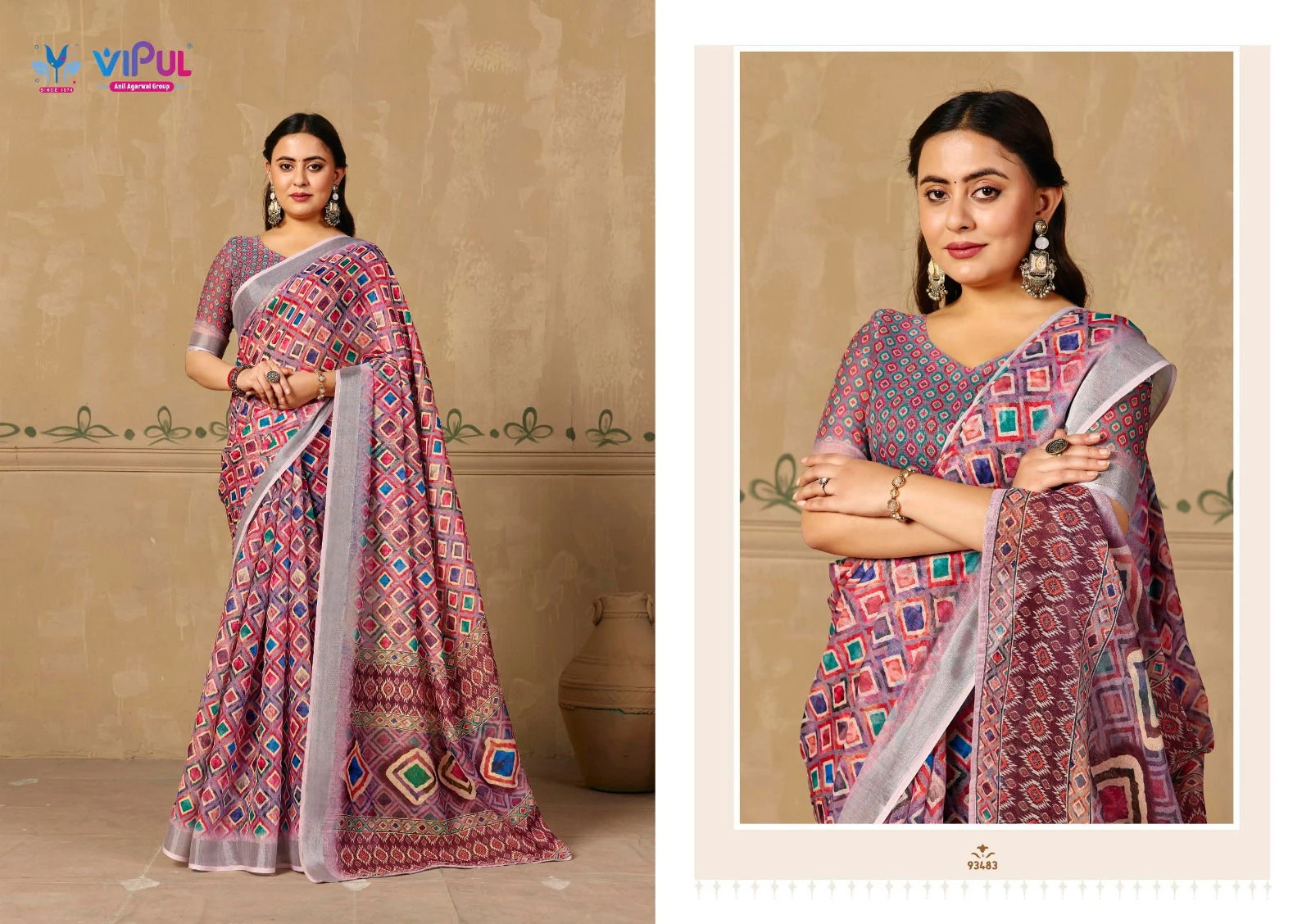 Vipul Rachna Vol 5 Linen Casual Wear Saree Collection