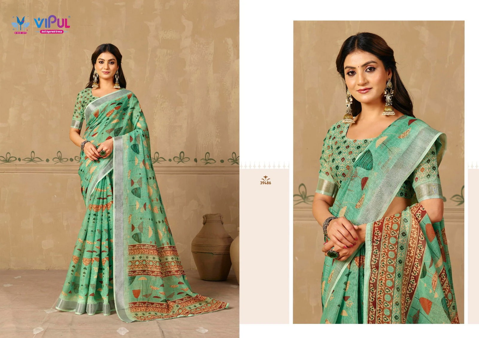 Vipul Rachna Vol 5 Linen Casual Wear Saree Collection