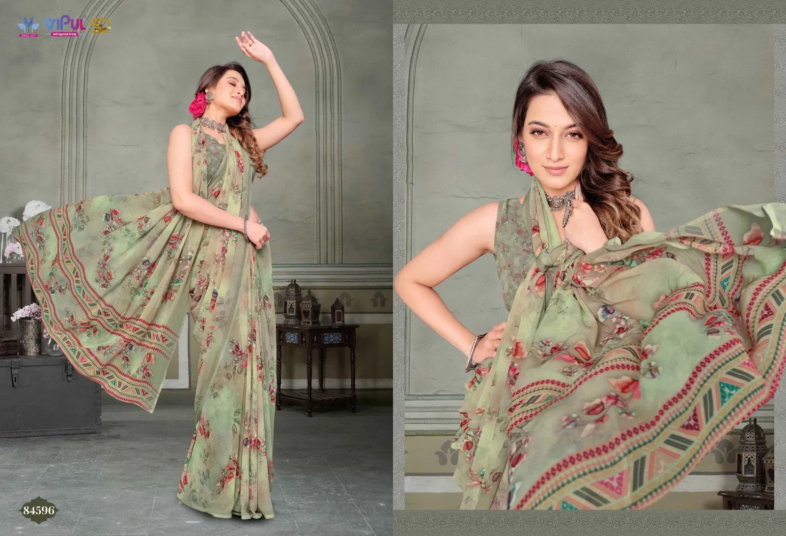 Vipul Riddhi Vol 10 Georgette Casual Wear Saree Collection