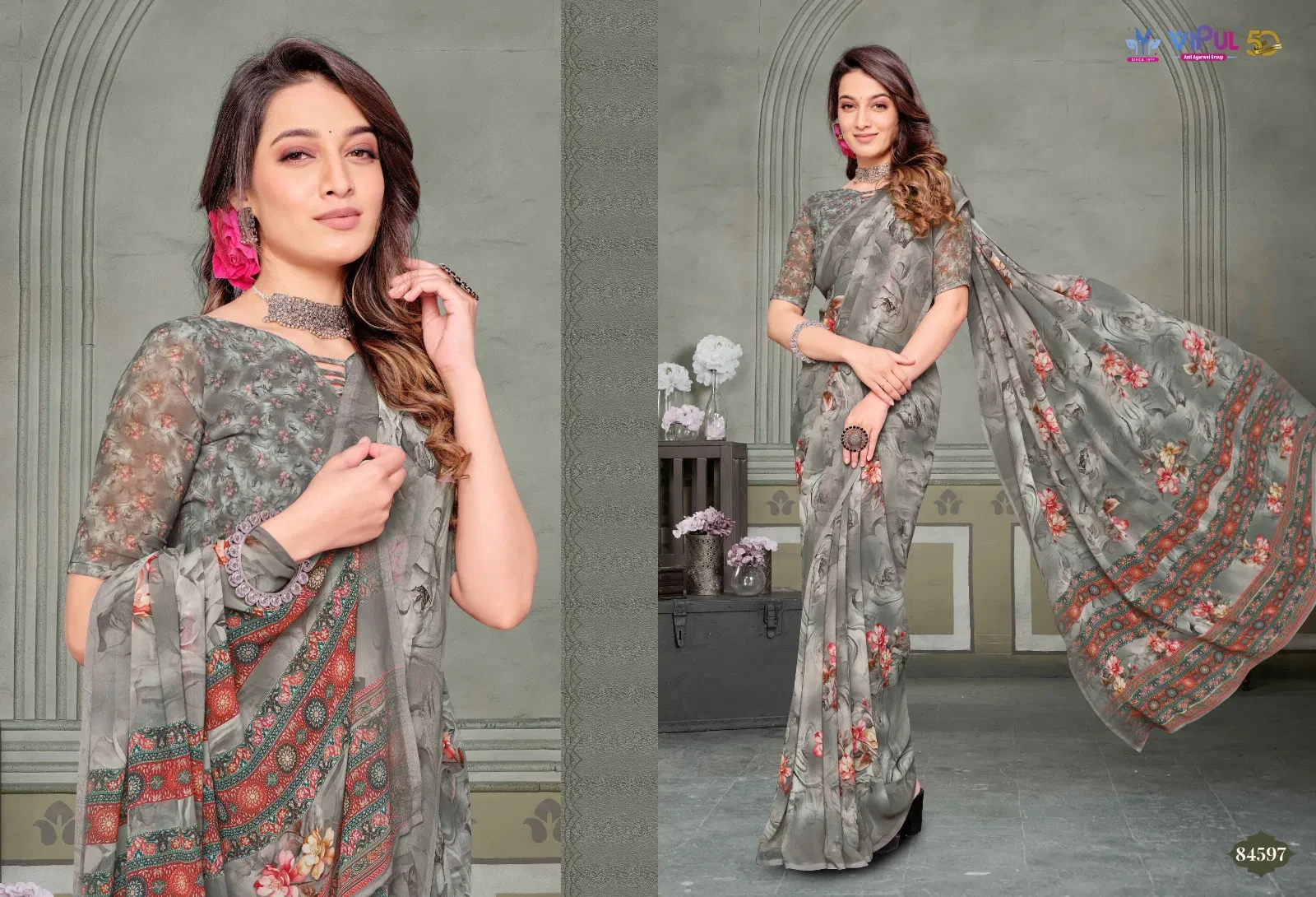 Vipul Riddhi Vol 10 Georgette Casual Wear Saree Collection