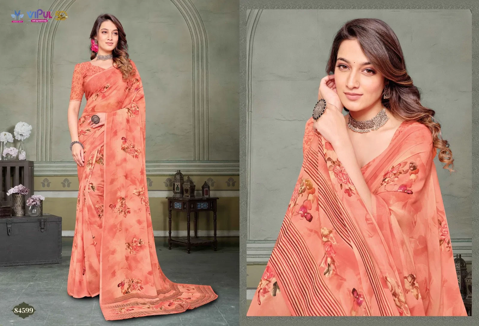 Vipul Riddhi Vol 10 Georgette Casual Wear Saree Collection
