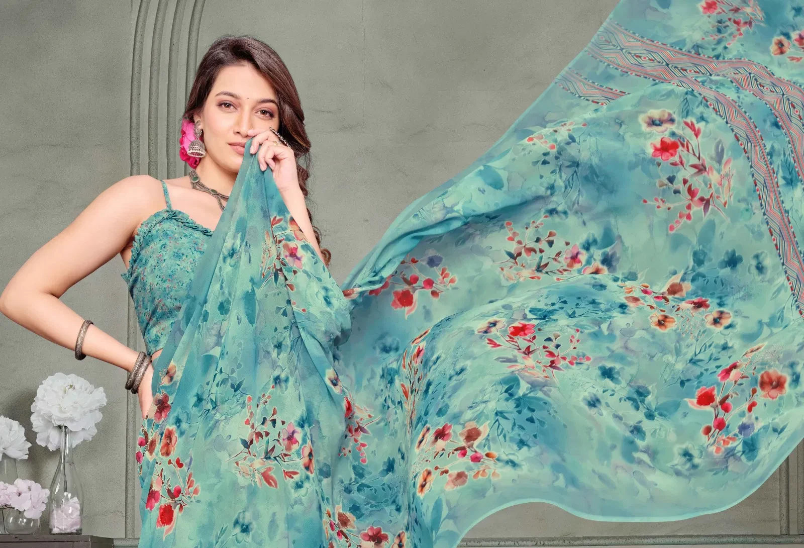 Vipul Riddhi Vol 10 Georgette Casual Wear Saree Collection