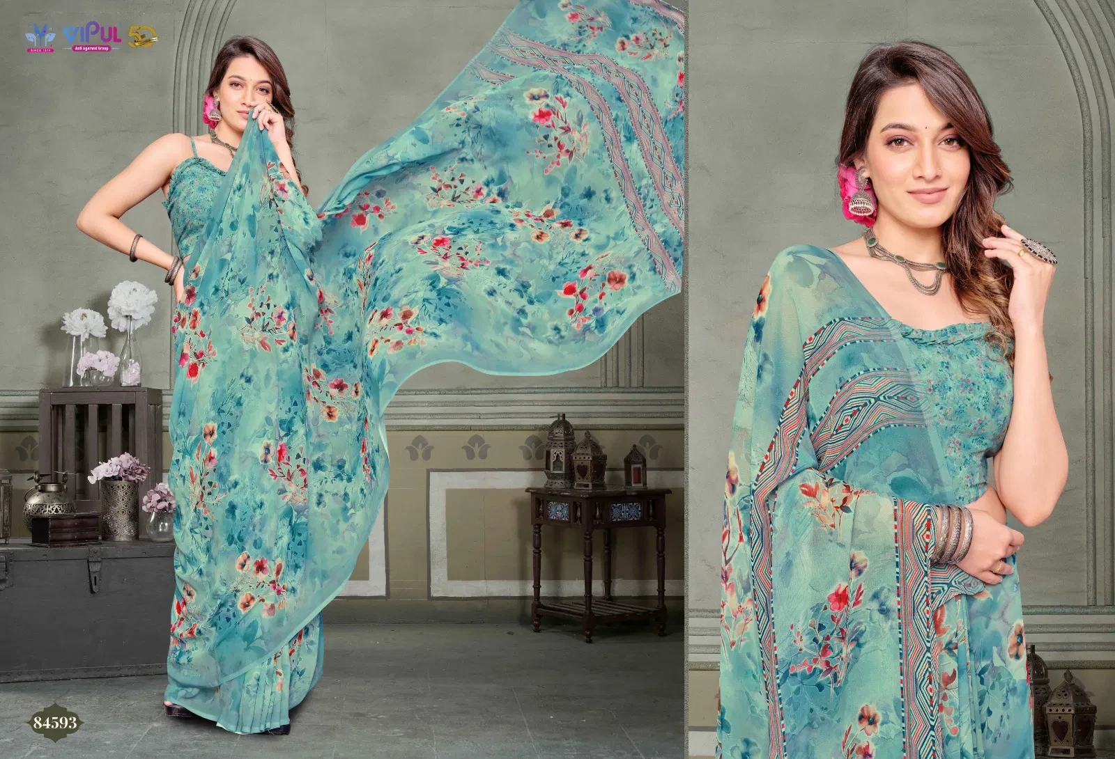 Vipul Riddhi Vol 10 Georgette Casual Wear Saree Collection