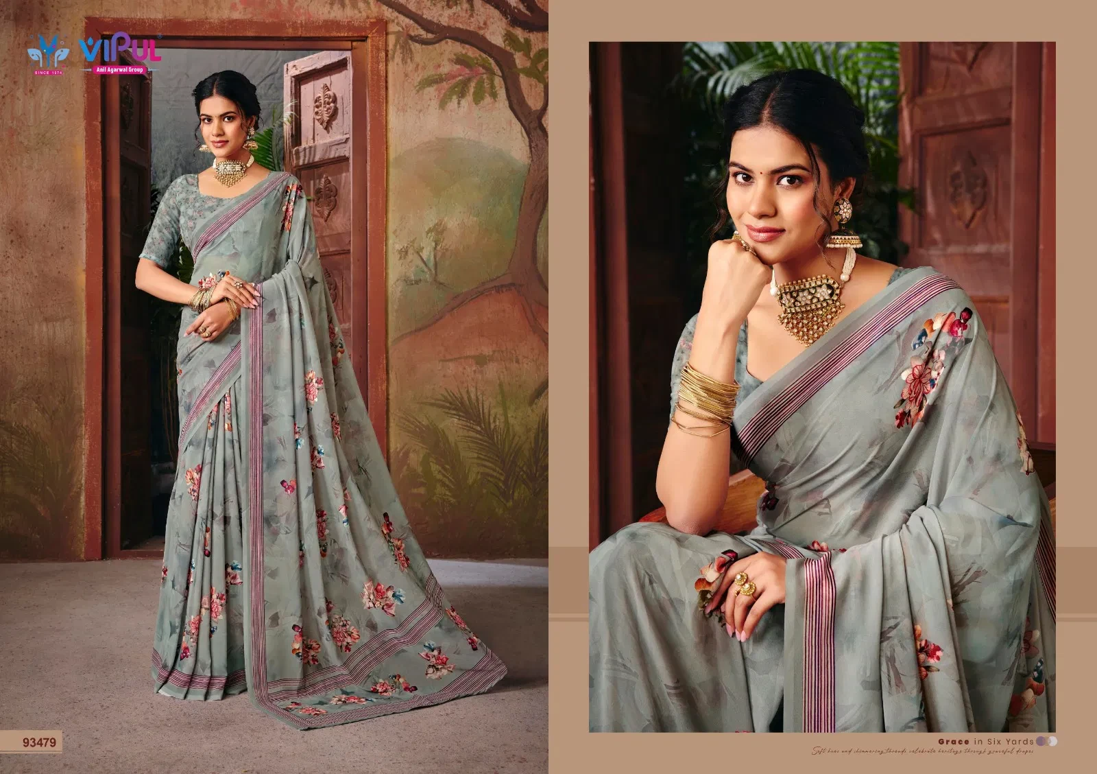 Vipul Riddhi Vol 18 Georgette Digital Print Casual Wear Saree Collection