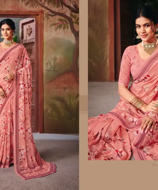 Vipul Riddhi Vol 18 Georgette Digital Print Casual Wear Saree Collection