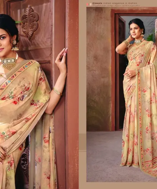 Vipul Riddhi Vol 18 Georgette Digital Print Casual Wear Saree Collection