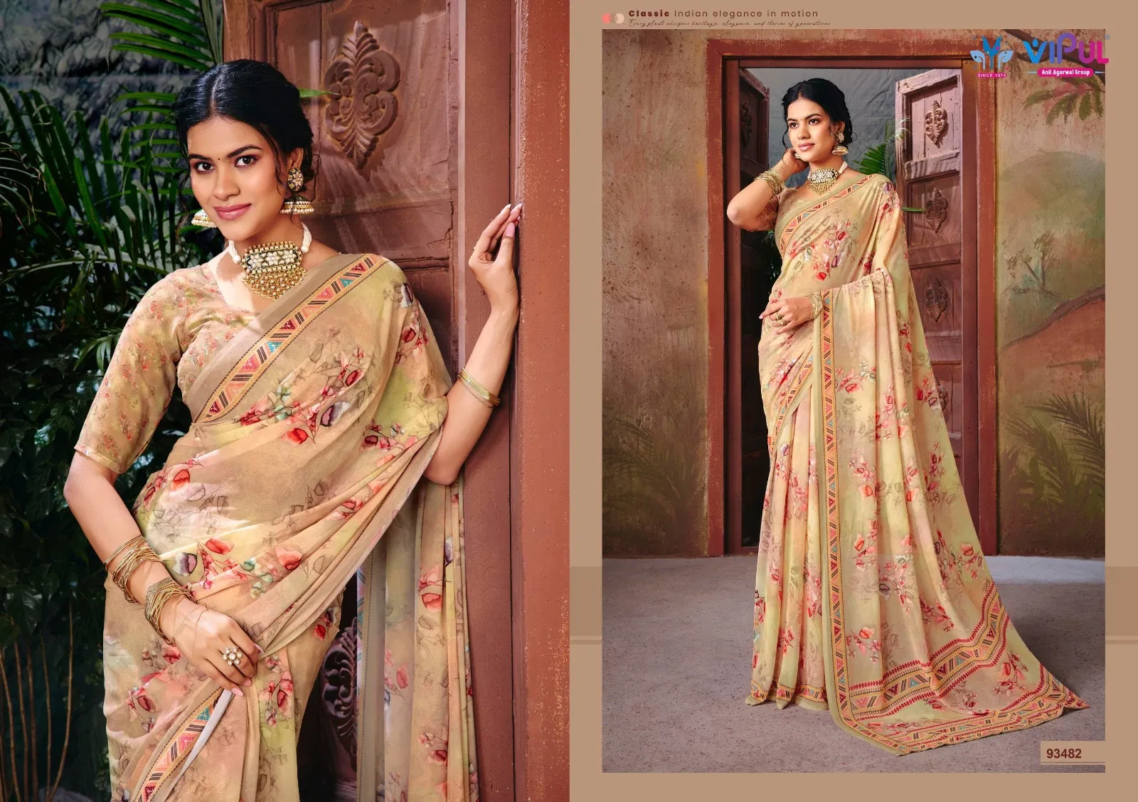 Vipul Riddhi Vol 18 Georgette Digital Print Casual Wear Saree Collection