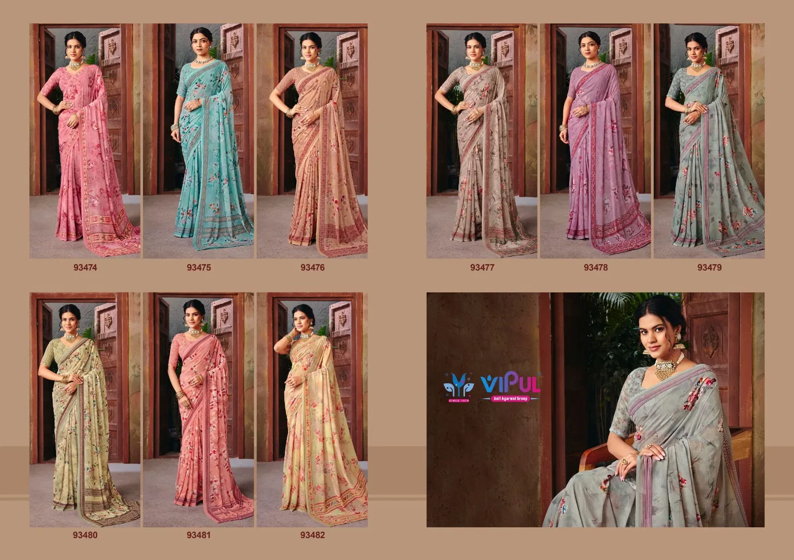 Vipul Riddhi Vol 18 Georgette Digital Print Casual Wear Saree Collection