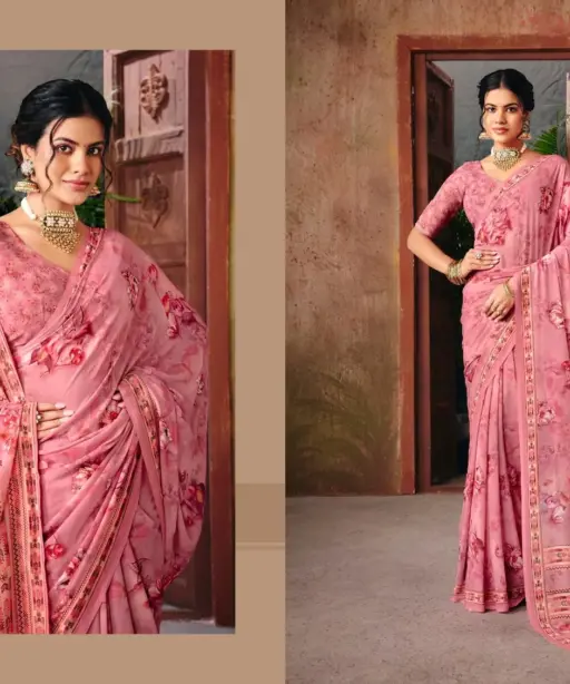 Vipul Riddhi Vol 18 Georgette Digital Print Casual Wear Saree Collection