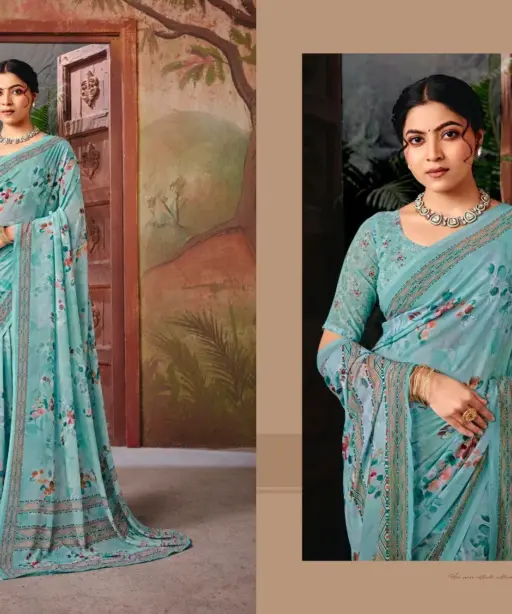 Vipul Riddhi Vol 18 Georgette Digital Print Casual Wear Saree Collection
