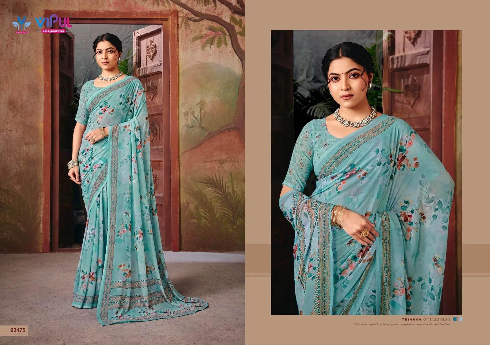 Vipul Riddhi Vol 18 Georgette Digital Print Casual Wear Saree Collection