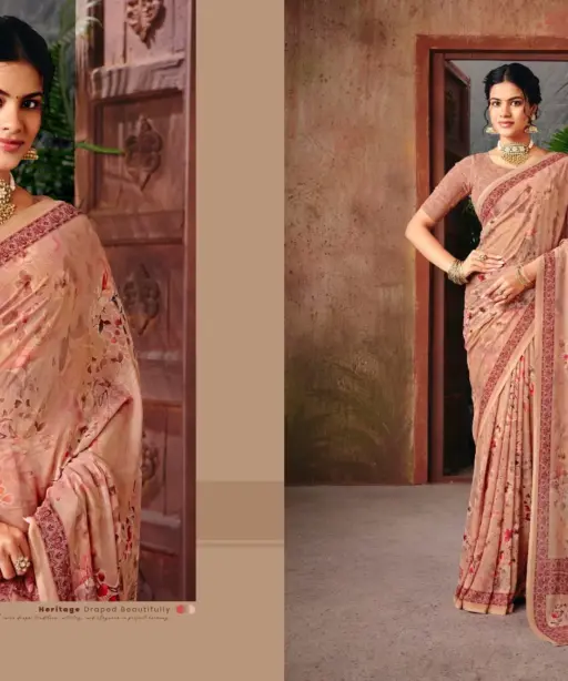 Vipul Riddhi Vol 18 Georgette Digital Print Casual Wear Saree Collection