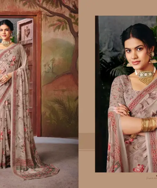 Vipul Riddhi Vol 18 Georgette Digital Print Casual Wear Saree Collection