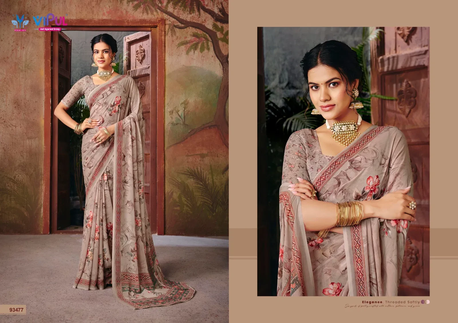 Vipul Riddhi Vol 18 Georgette Digital Print Casual Wear Saree Collection