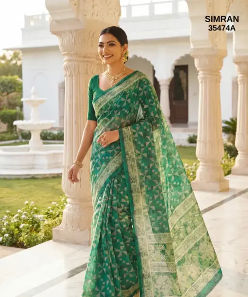 Vipul Simran 35474 a to D Georgette Casual Wear Saree Collection