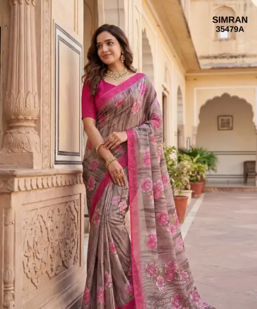 Vipul Simran 35479 a to D Georgette Casual Wear Saree Collection