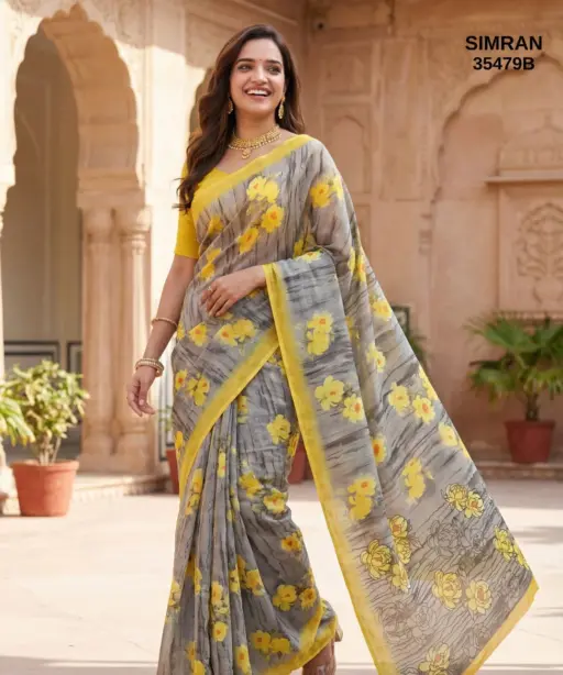 Vipul Simran 35479 a to D Georgette Casual Wear Saree Collection
