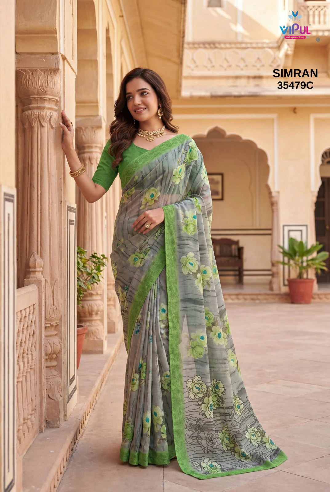 Vipul Simran 35479 a to D Georgette Casual Wear Saree Collection