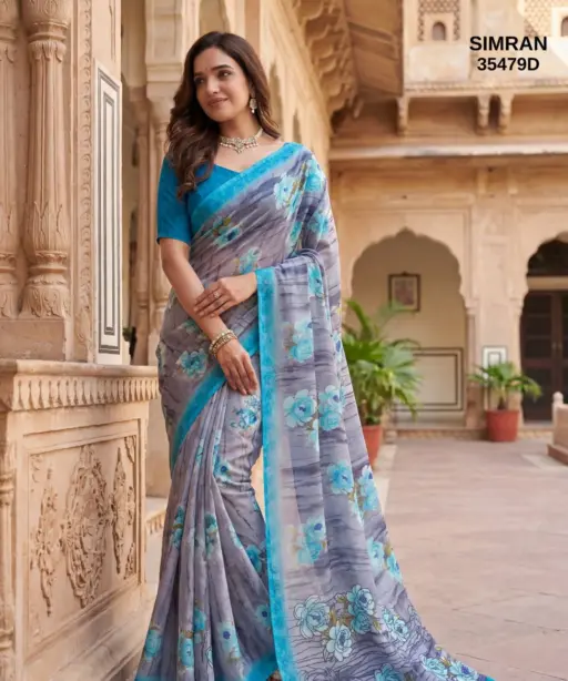 Vipul Simran 35479 a to D Georgette Casual Wear Saree Collection