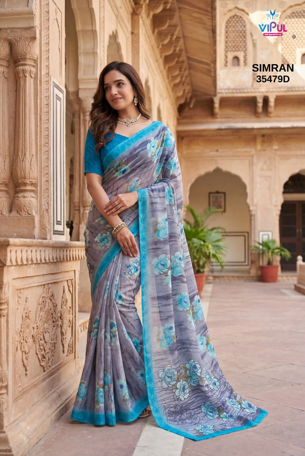 Vipul Simran 35479 a to D Georgette Casual Wear Saree Collection