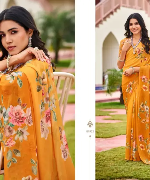 Vipul Twisha Georgette Casual Wear Saree Collection