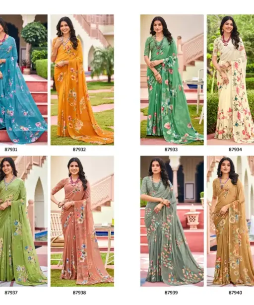 Vipul Twisha Georgette Casual Wear Saree Collection