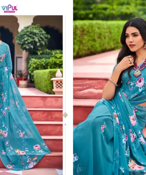 Vipul Twisha Georgette Casual Wear Saree Collection