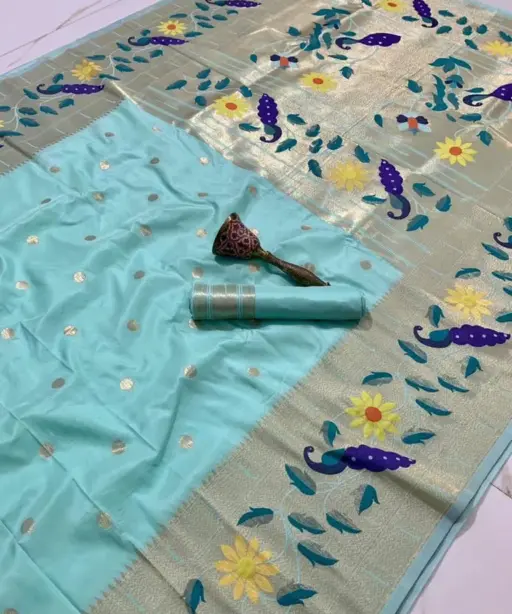 Vt 6089 T Pure Soft Kanchivram Paithani Silk Saree Collection