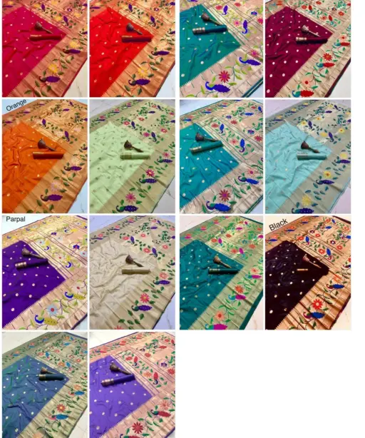 Vt 6089 T Pure Soft Kanchivram Paithani Silk Saree Collection