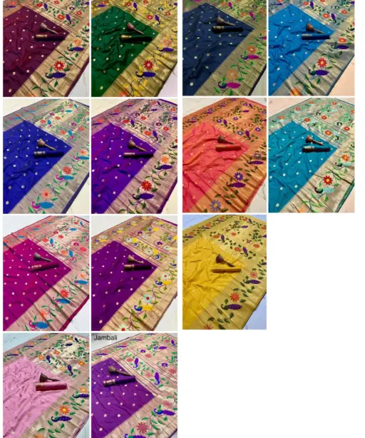 Vt 6089 T Vol 2 Pure Soft Kanchivram Paithani Silk Saree Collection