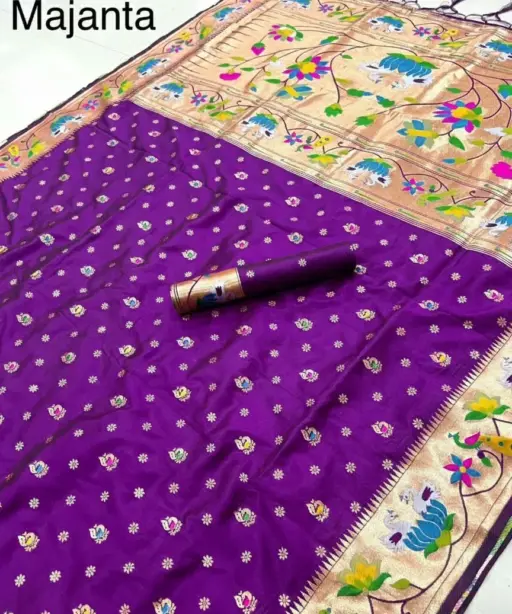 Vt 6091 T Pure Soft Kanchivram Paithani Silk Saree Collection
