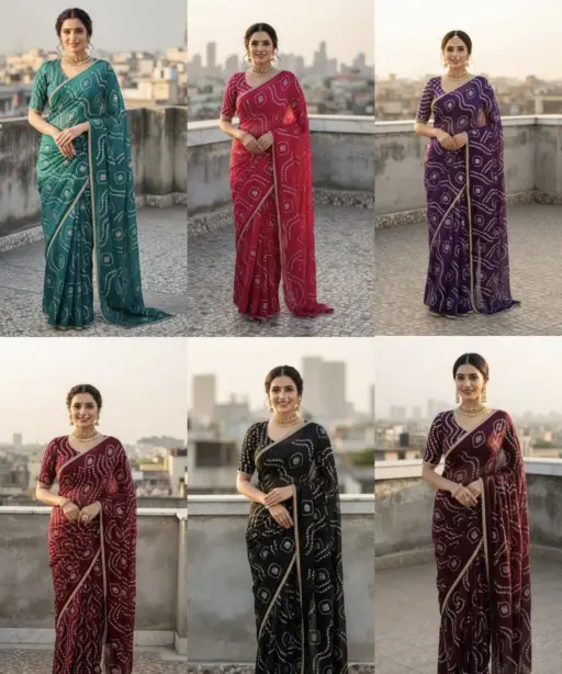 Vt 6092 T Fandy Satin Silk Beautiful Hand Worked Saree Collection