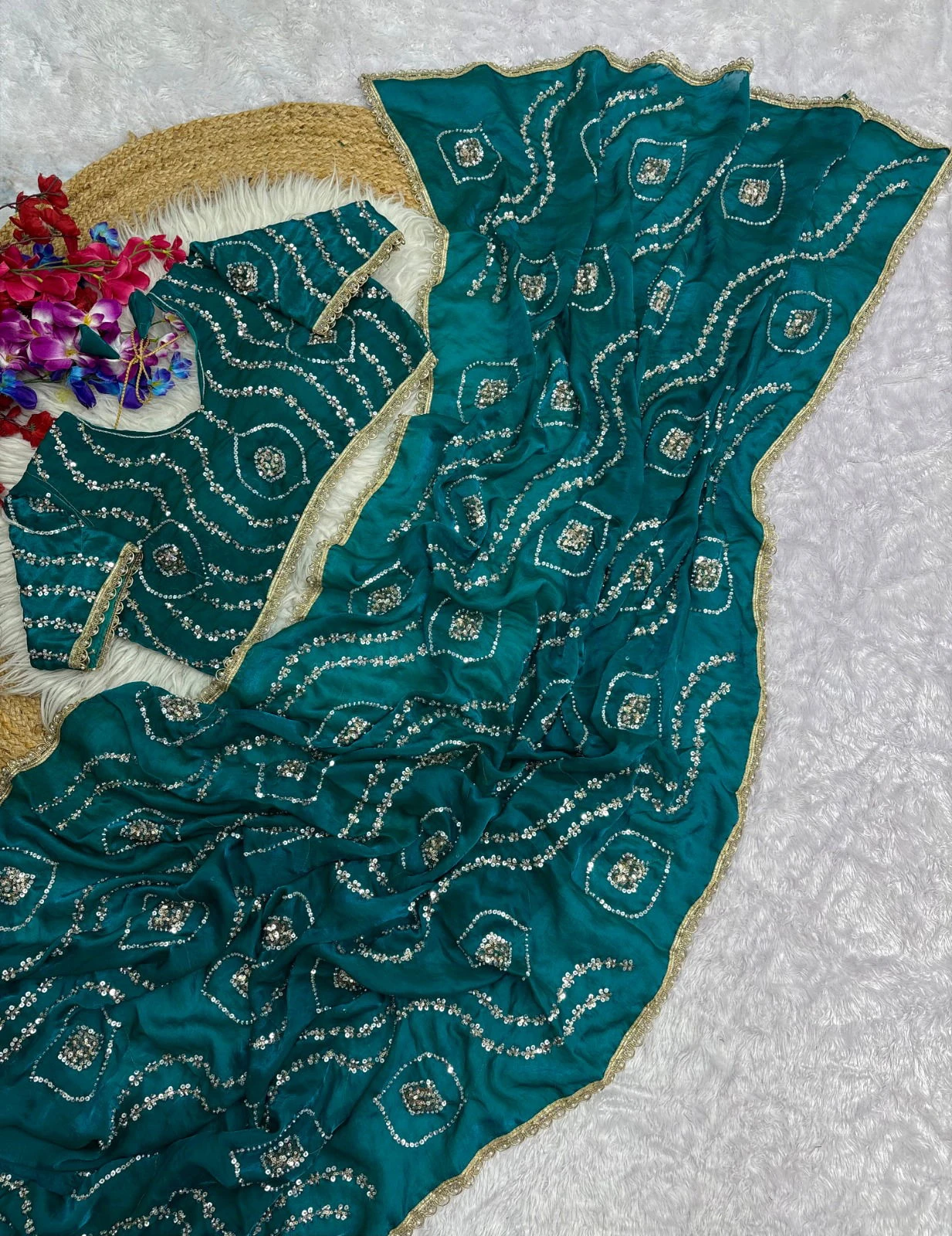 Vt 6092 T Fandy Satin Silk Beautiful Hand Worked Saree Collection