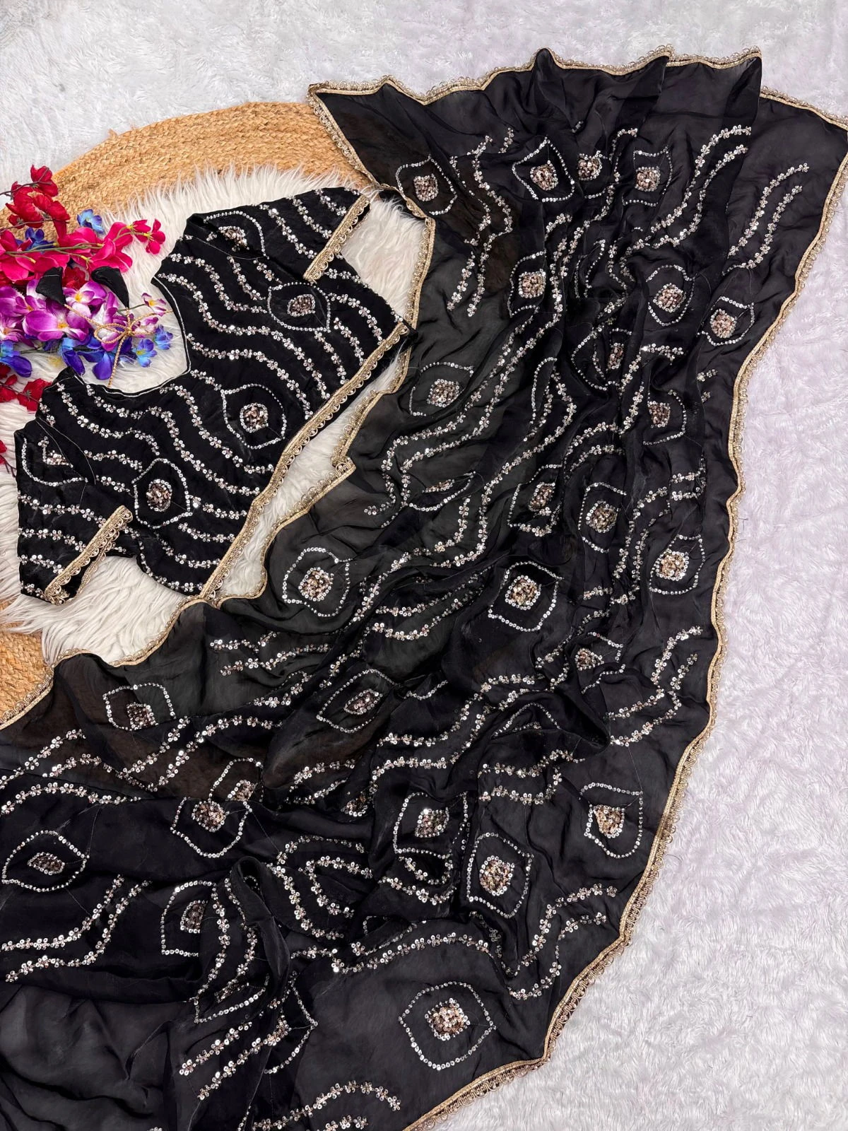 Vt 6092 T Fandy Satin Silk Beautiful Hand Worked Saree Collection