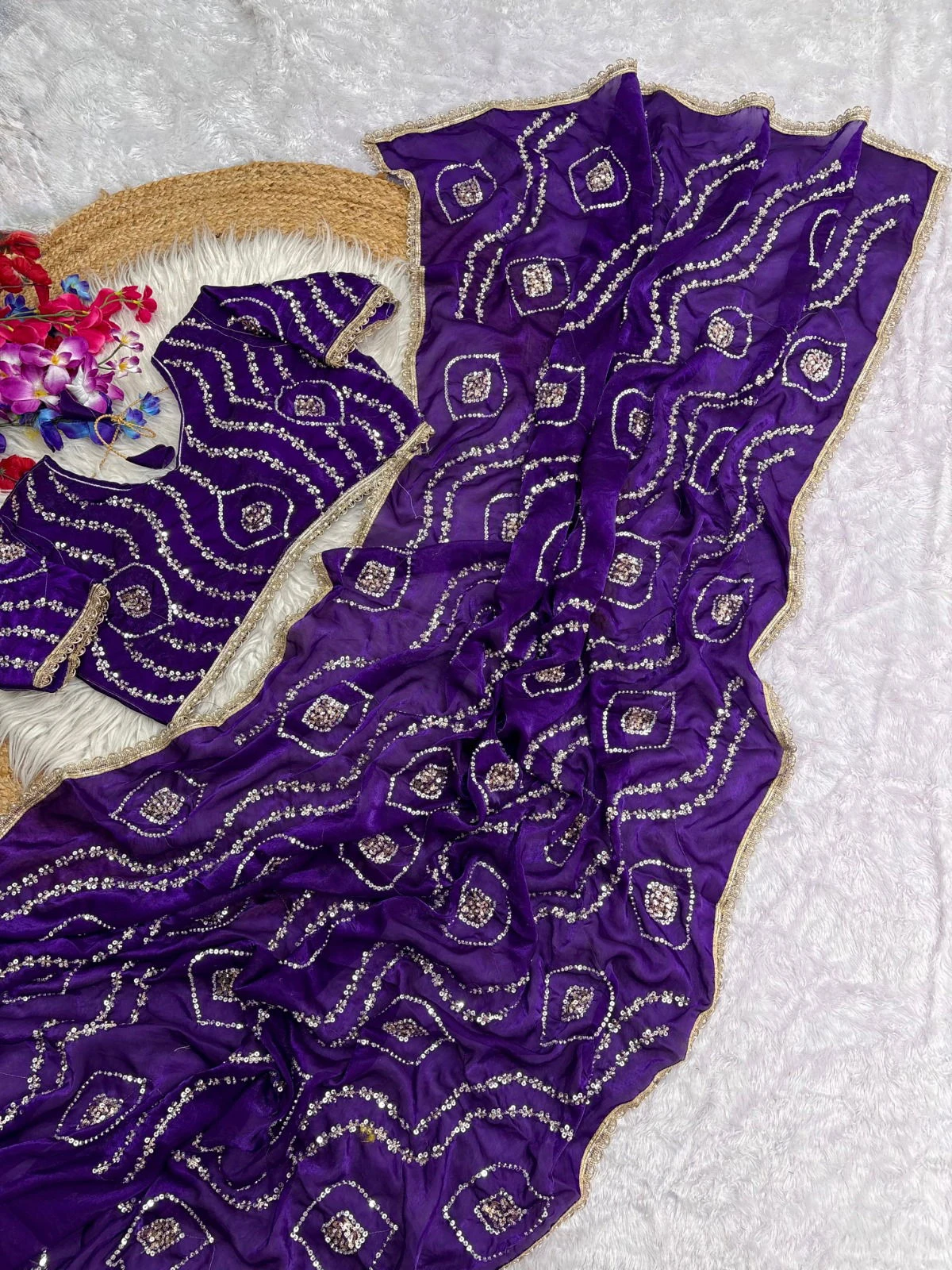 Vt 6092 T Fandy Satin Silk Beautiful Hand Worked Saree Collection