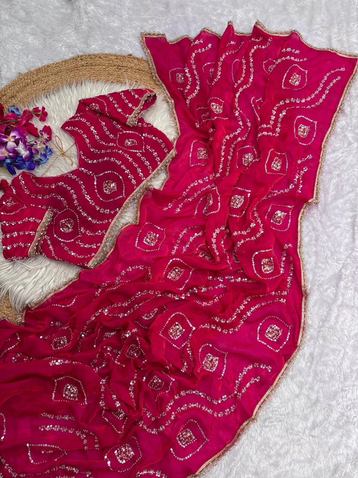 Vt 6092 T Fandy Satin Silk Beautiful Hand Worked Saree Collection