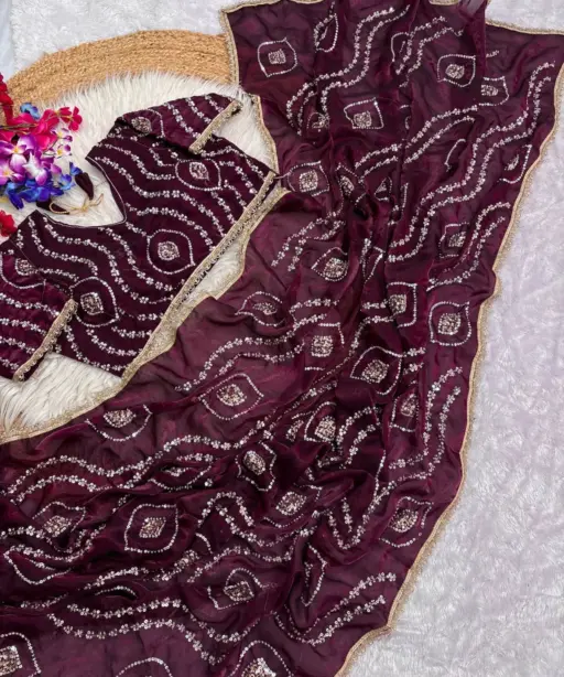 Vt 6092 T Fandy Satin Silk Beautiful Hand Worked Saree Collection